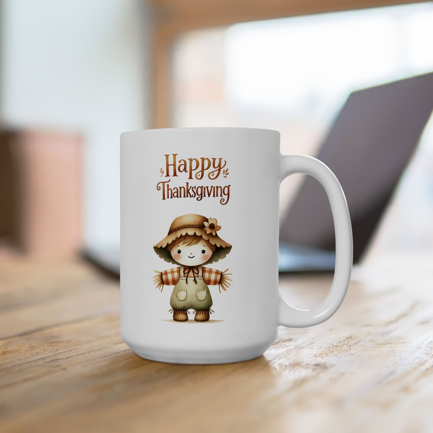 Cute Scarecrow Thanksgiving Coffee Mug