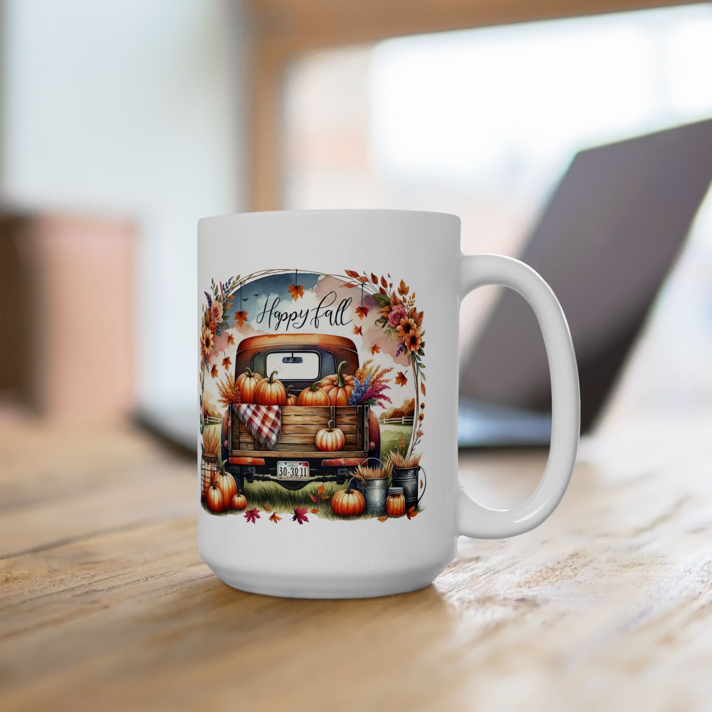 "Happy Fall" Vintage Truck Coffee Mug |