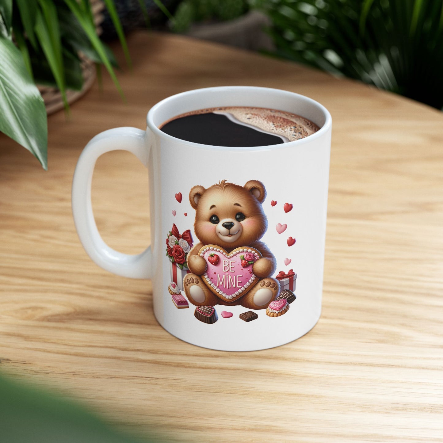 Adorable Teddy Bear "BE MINE" Coffee Mug