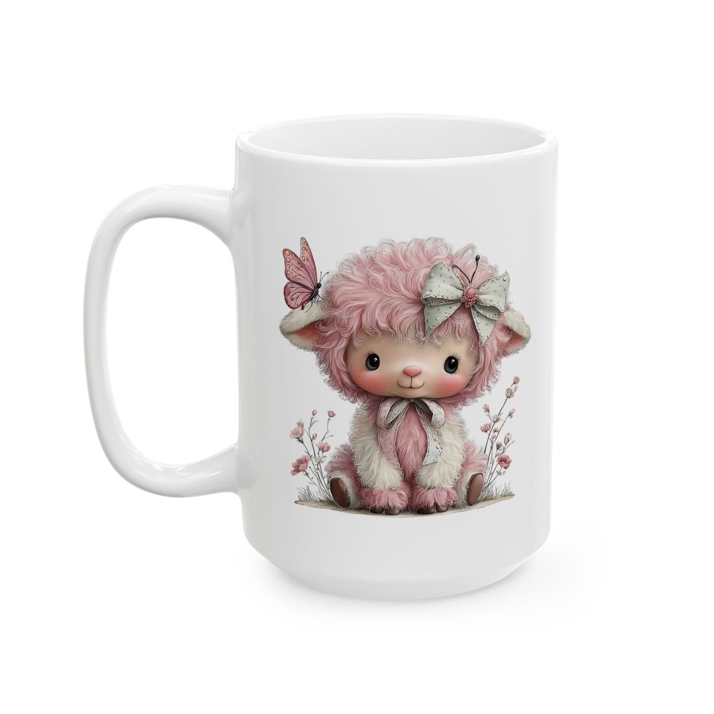 Cute Pink Lamb Mug