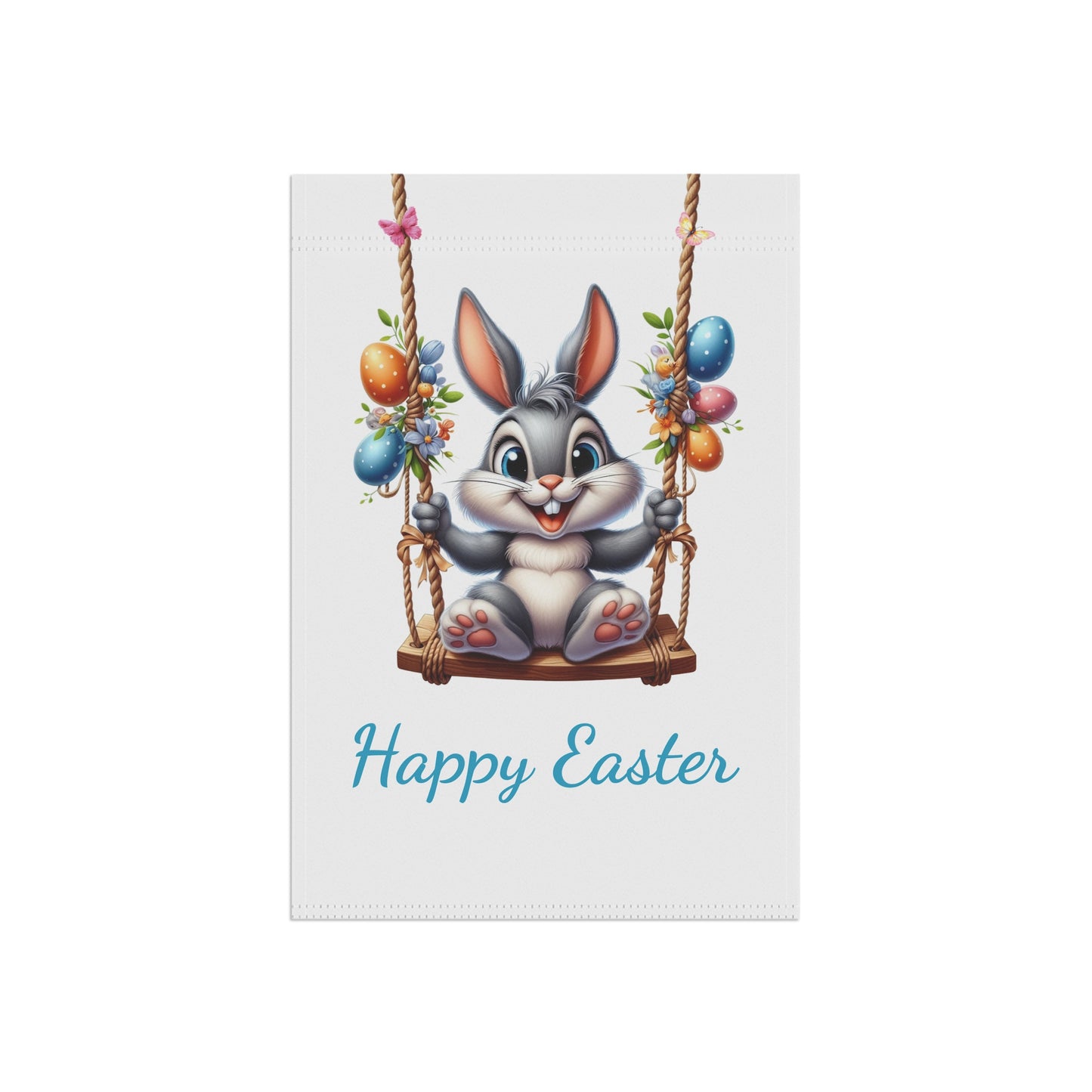 Happy Easter Bunny on Swing Garden Flag