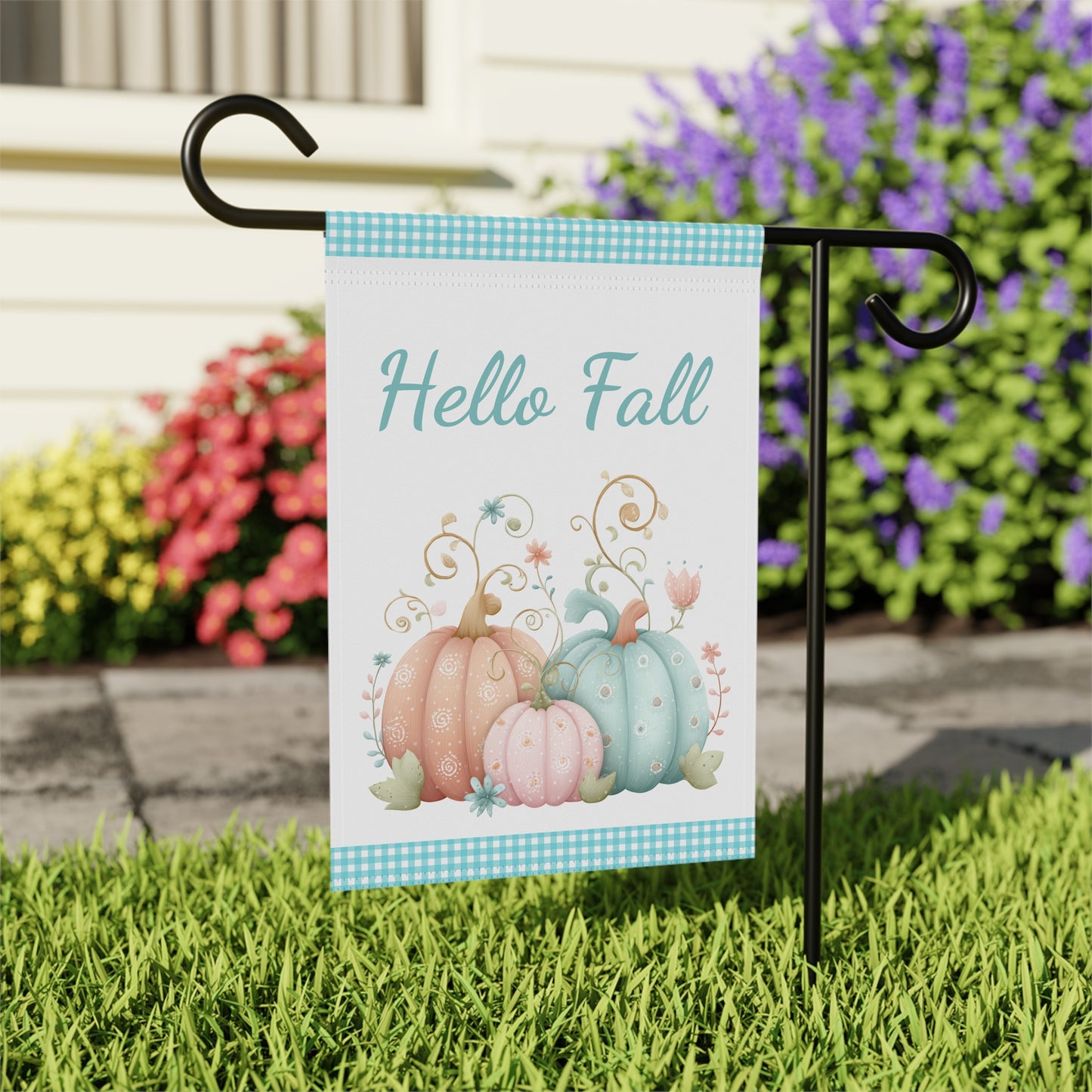Pastel Pumpkins Garden Flag