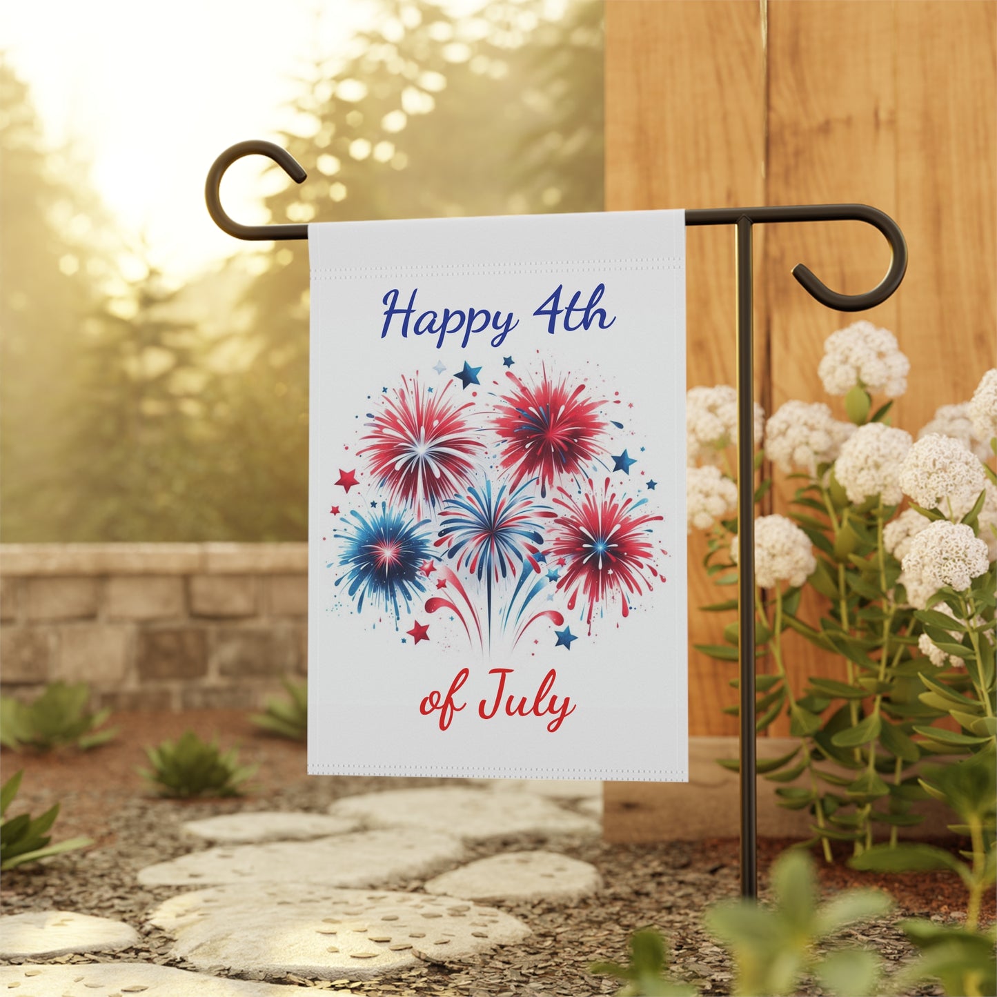 Fireworks Garden Flag