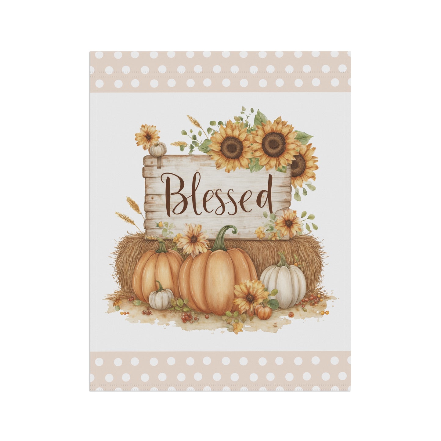 Blessed Pumpkin Garden Flag
