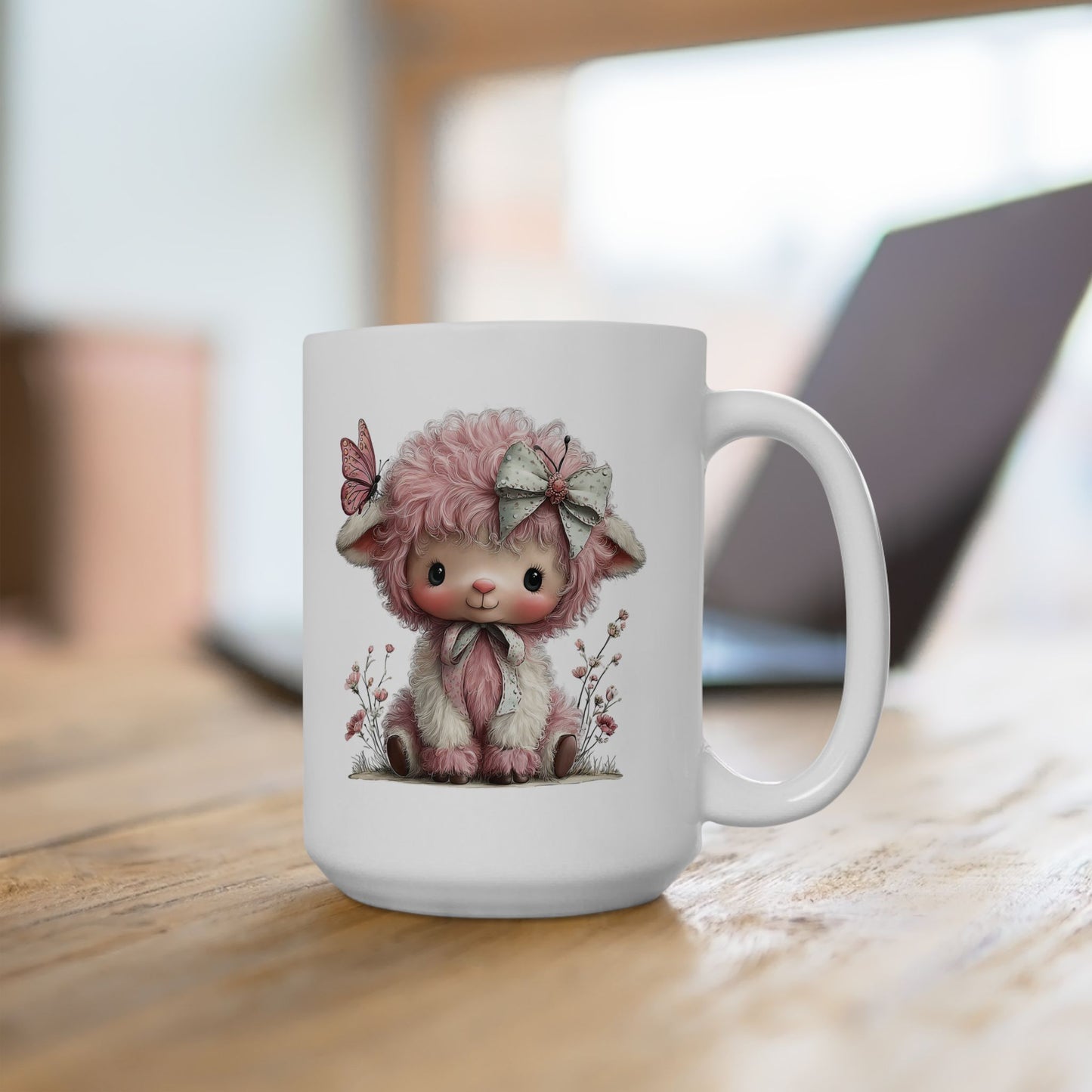 Cute Pink Lamb Mug