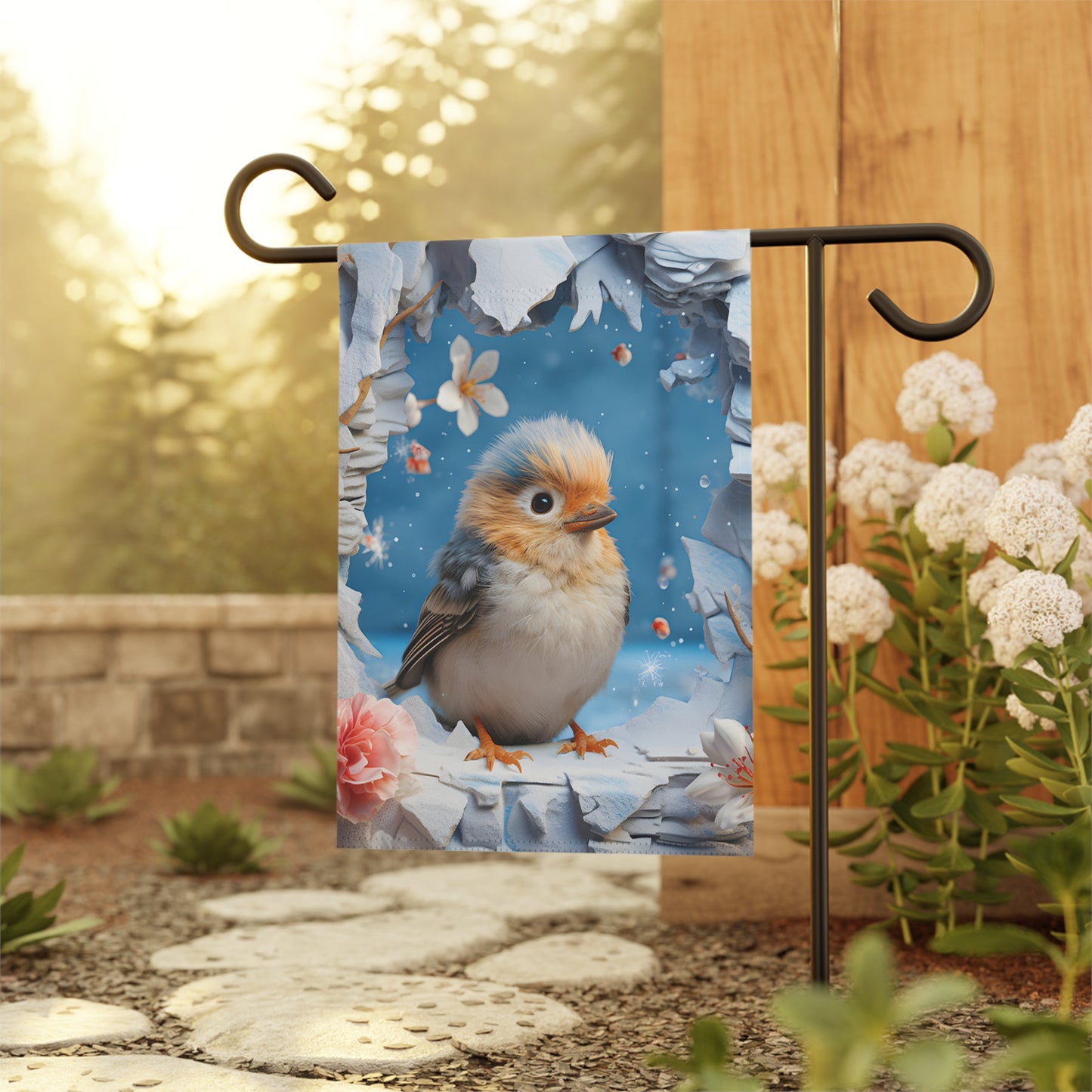 Cute Spring Baby Bird Garden Flag