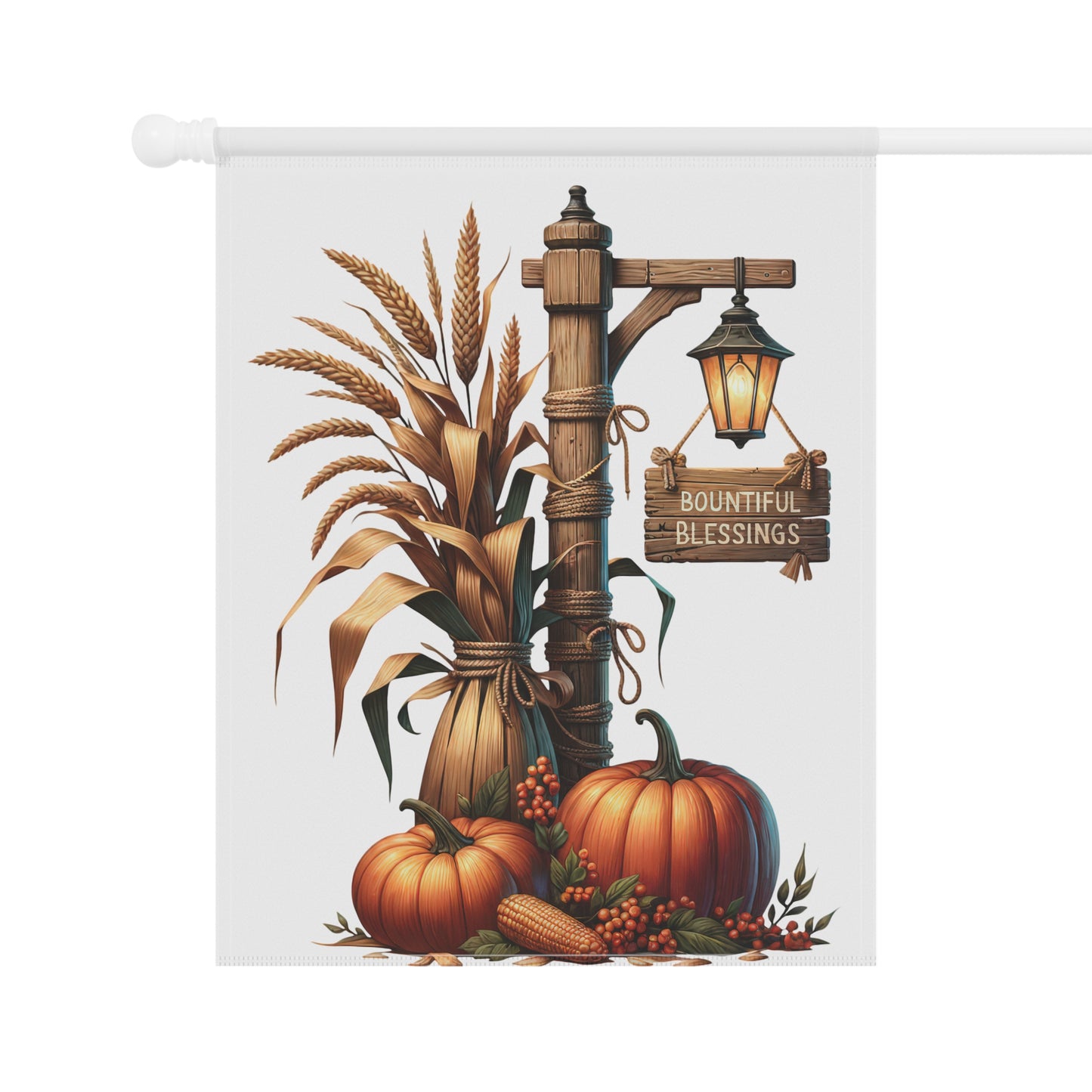 Bountiful Blessings Thanksgiving Garden Flag