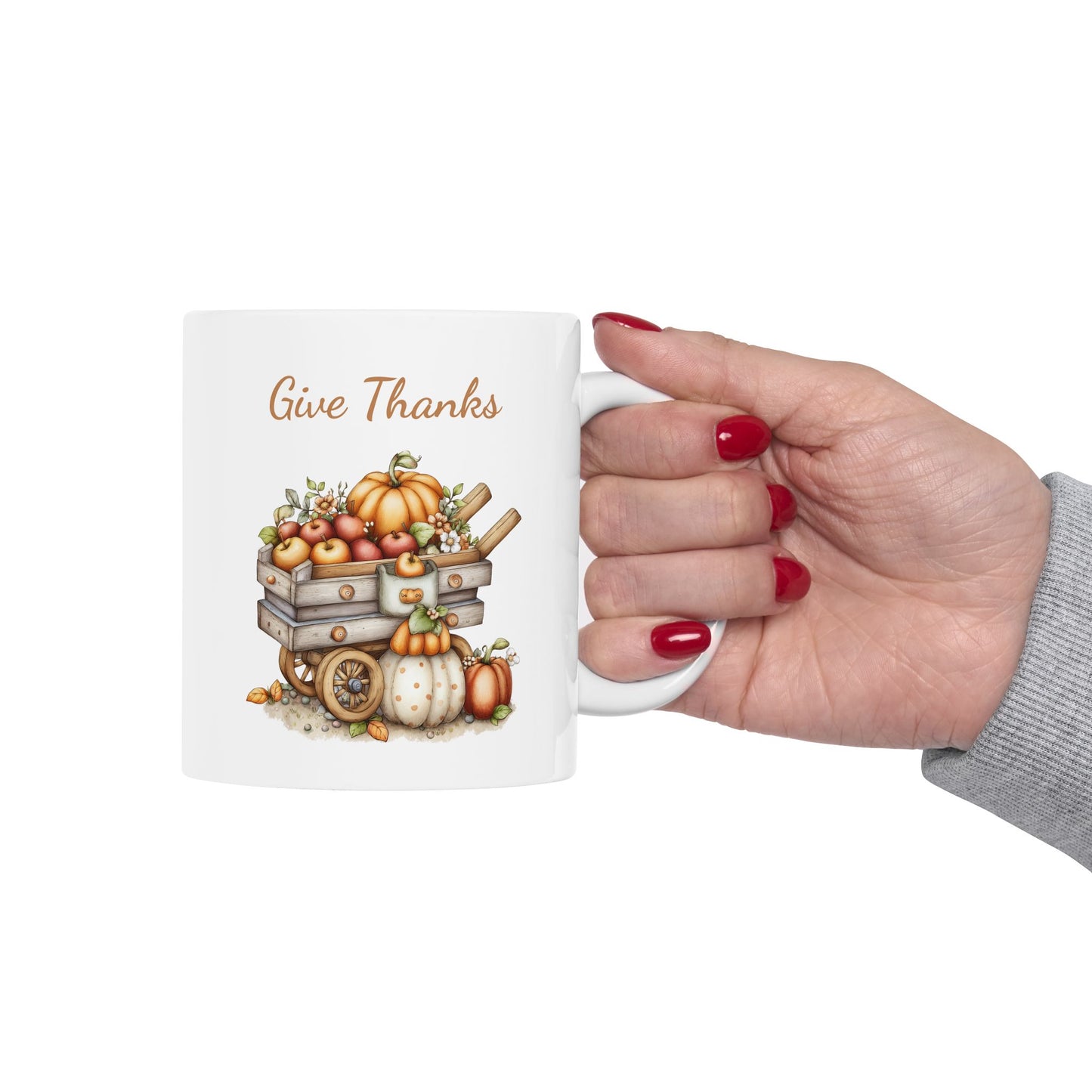 Give Thanks Ceramic Coffee Mug