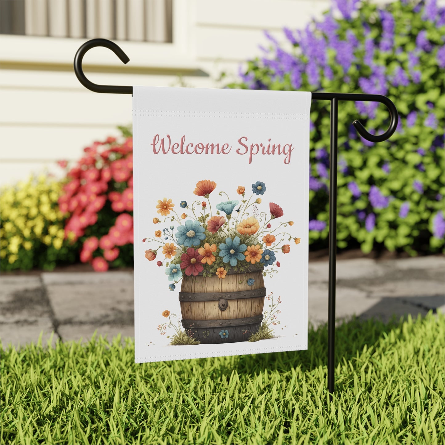 Spring Floral Garden Flag
