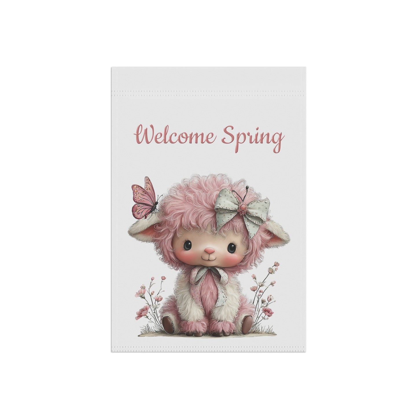 Flutter & Bloom Lamb Welcome Flag