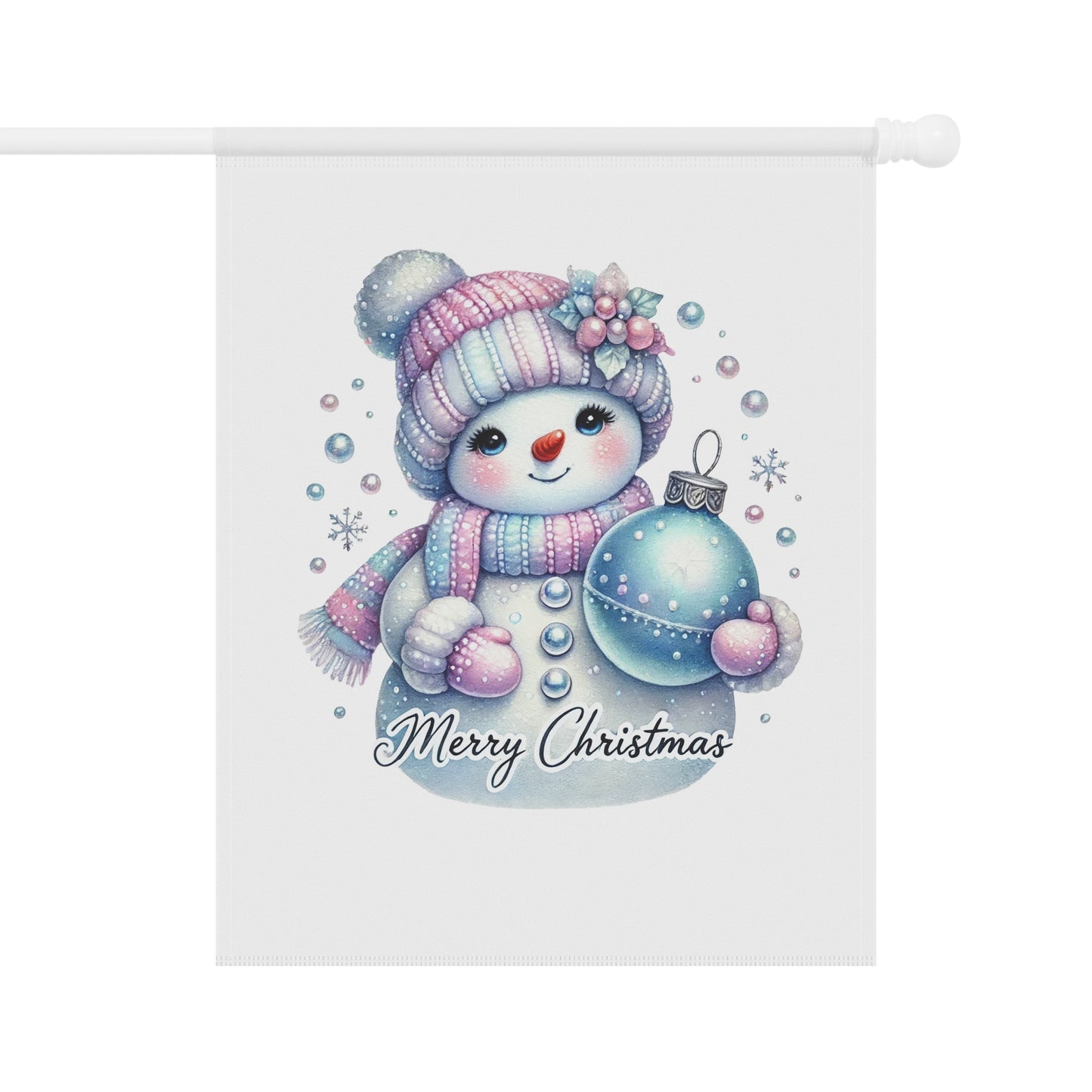 Festive Snowman Garden Flag
