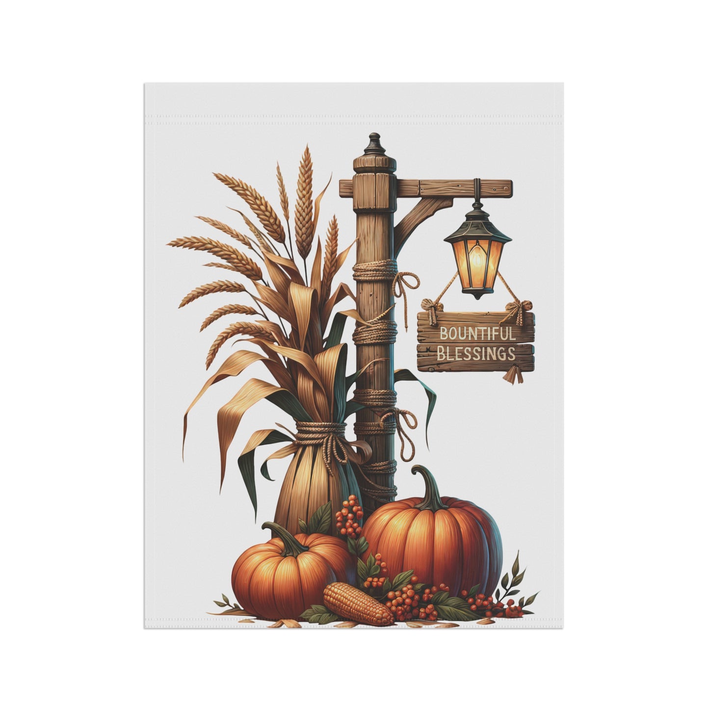 Bountiful Blessings Thanksgiving Garden Flag