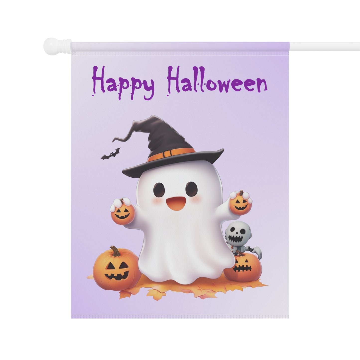 Cute Ghost Halloween Garden Flag