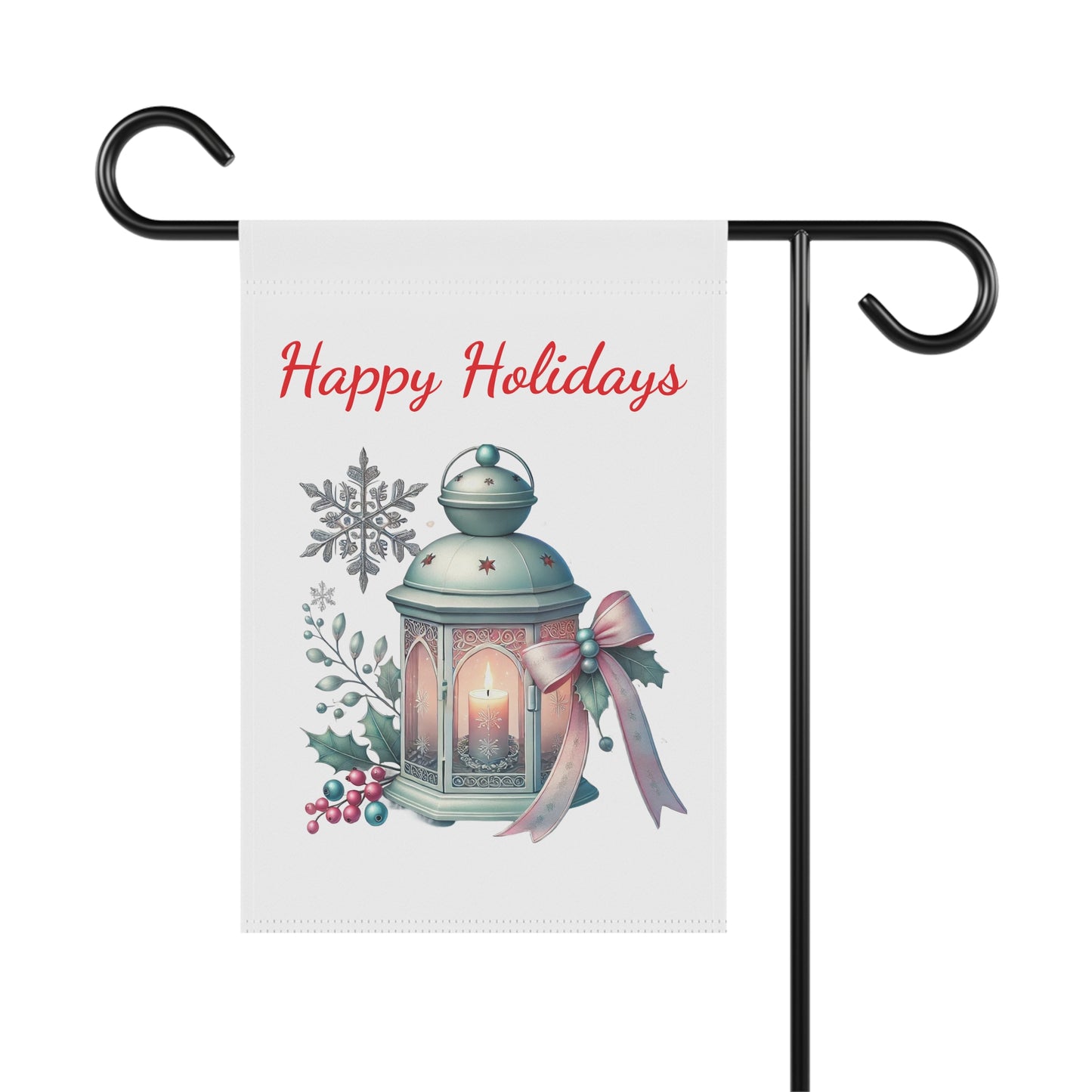 Joyful Holiday Lantern Garden Flag