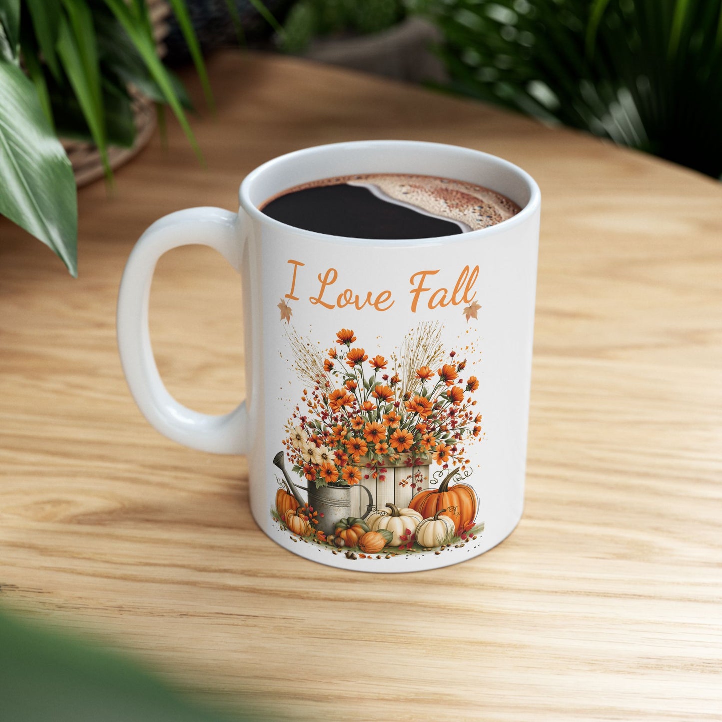Fall Floral Harvest Ceramic Mug