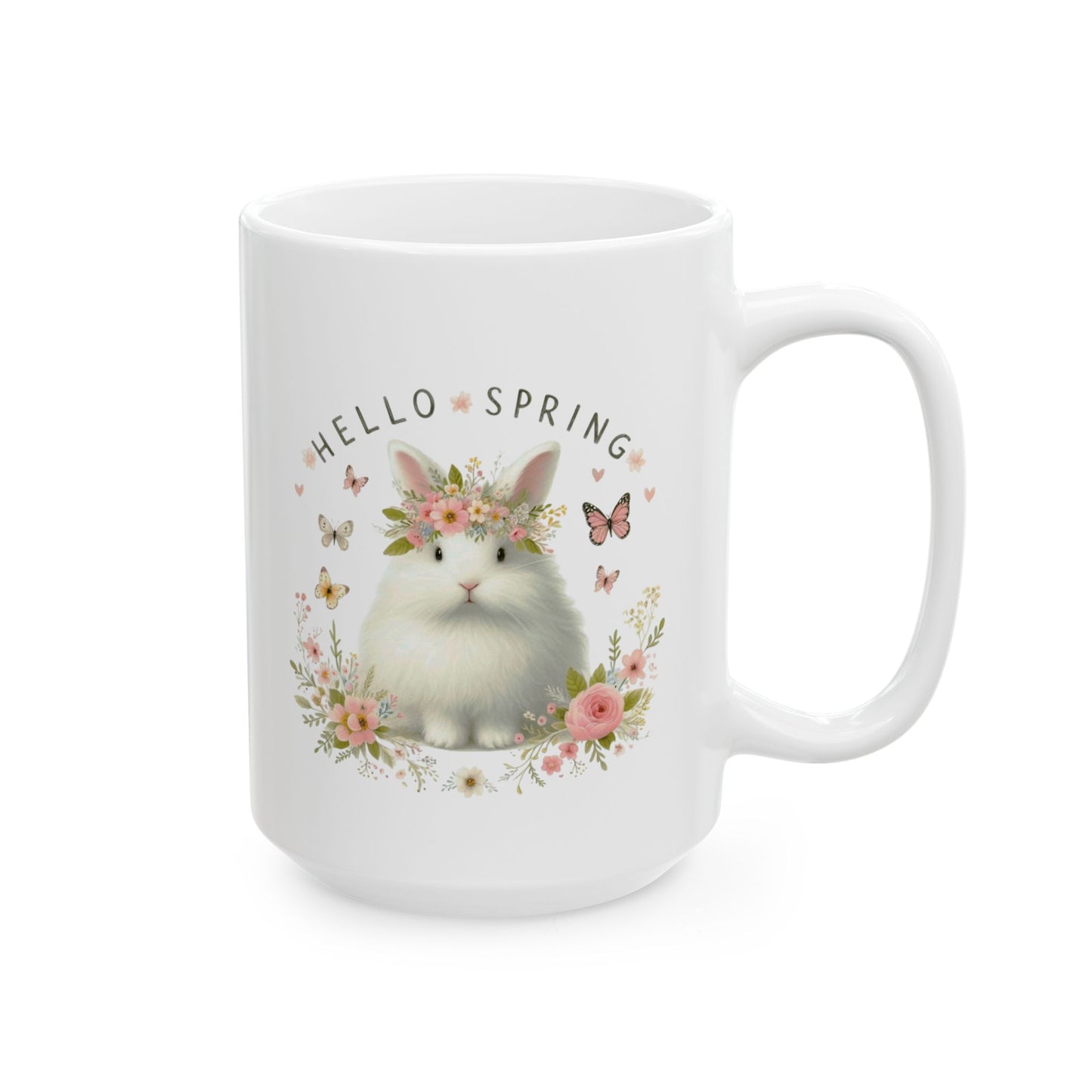 "Hello Spring" Bunny Mug