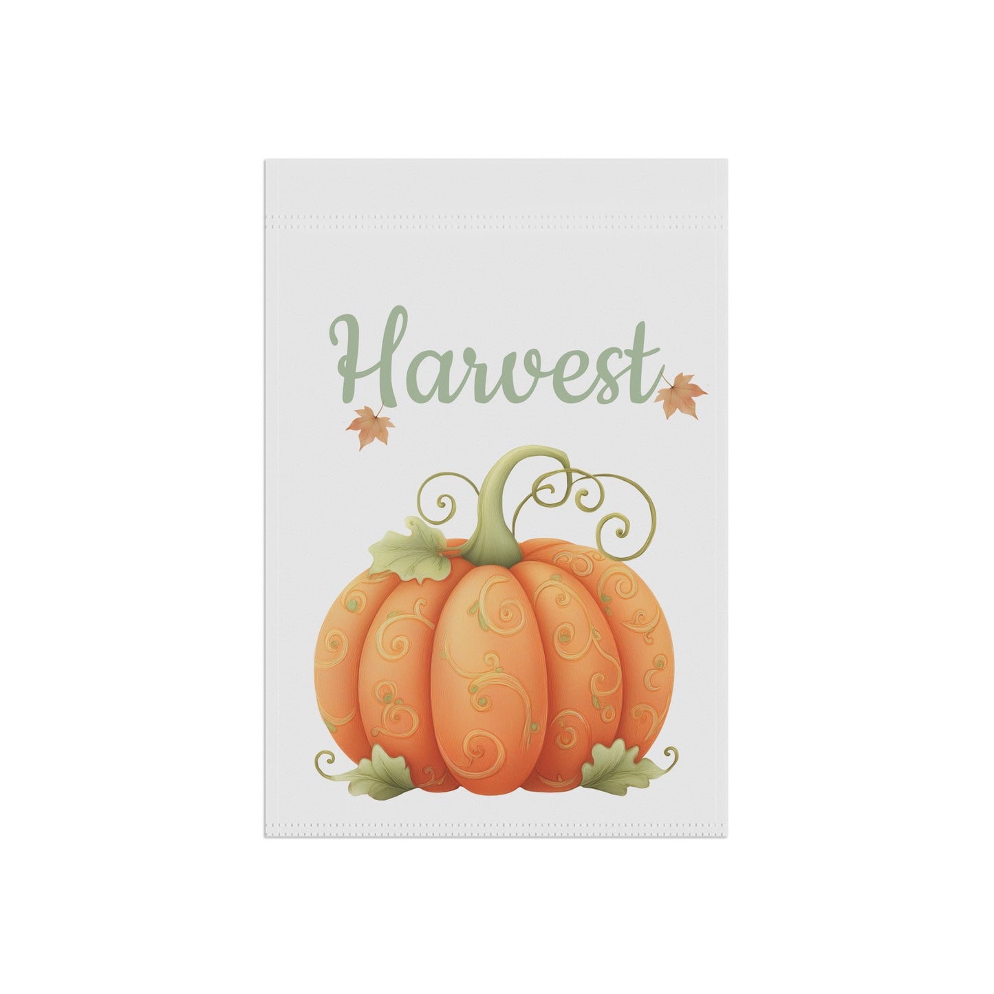 Elegant Pumpkin Garden Flag