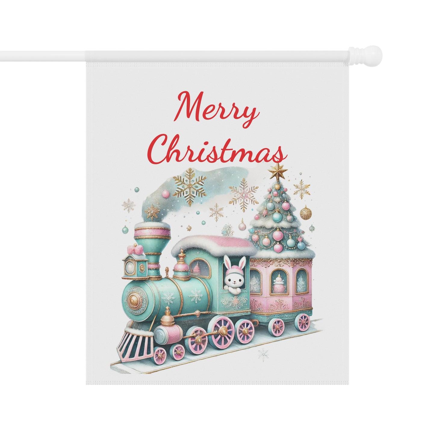 Christmas Train Garden Flag/Banner