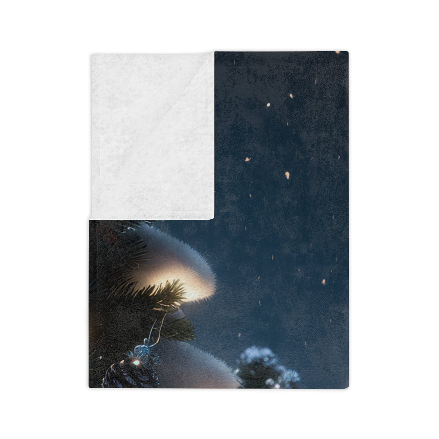 Elegant Snowy Forest Holiday Throw