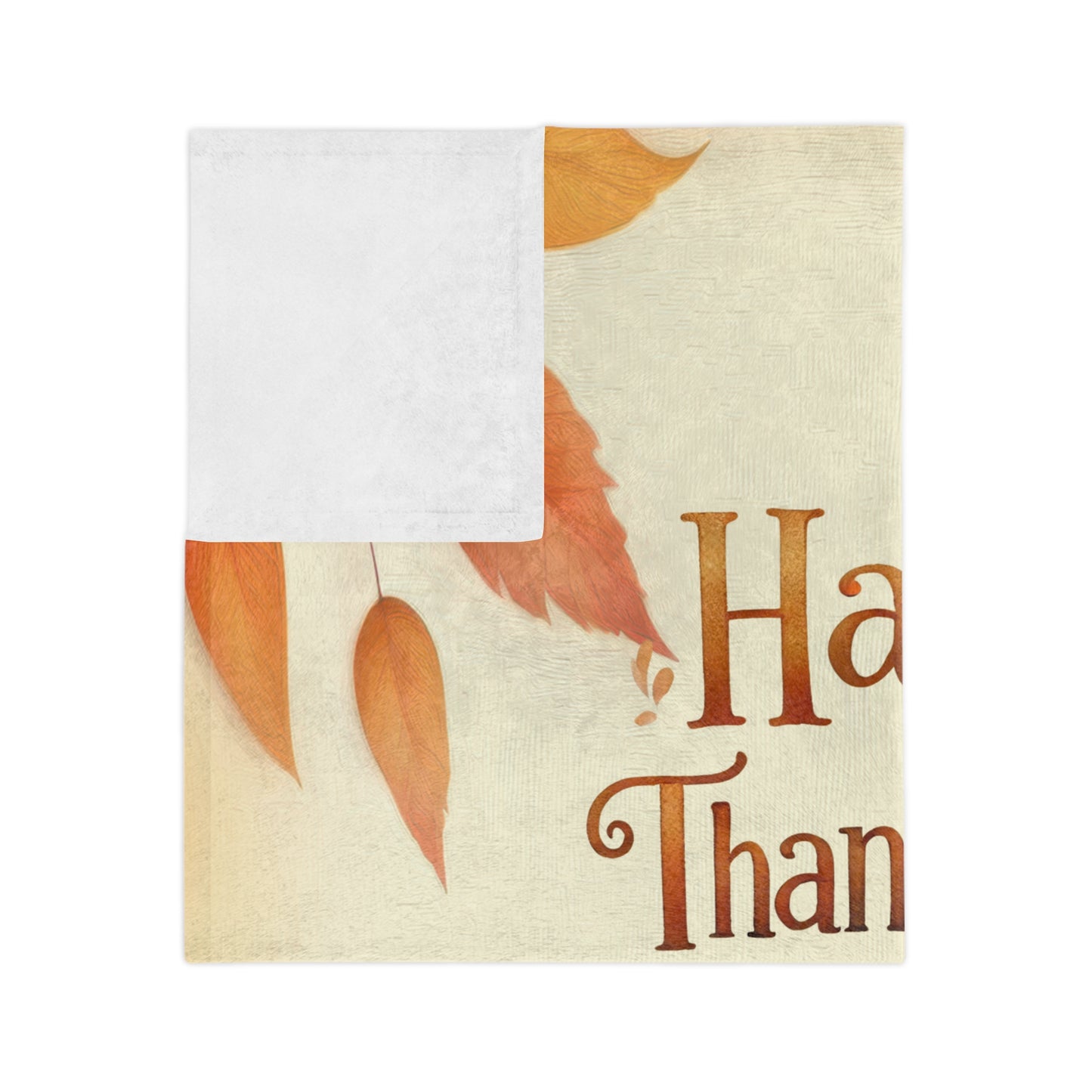Happy Thanksgiving Cozy Turkey Velveteen Blanket