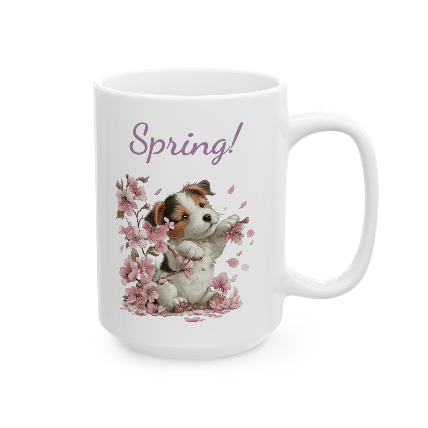 Cute Spring Puppy Coffee Mug
