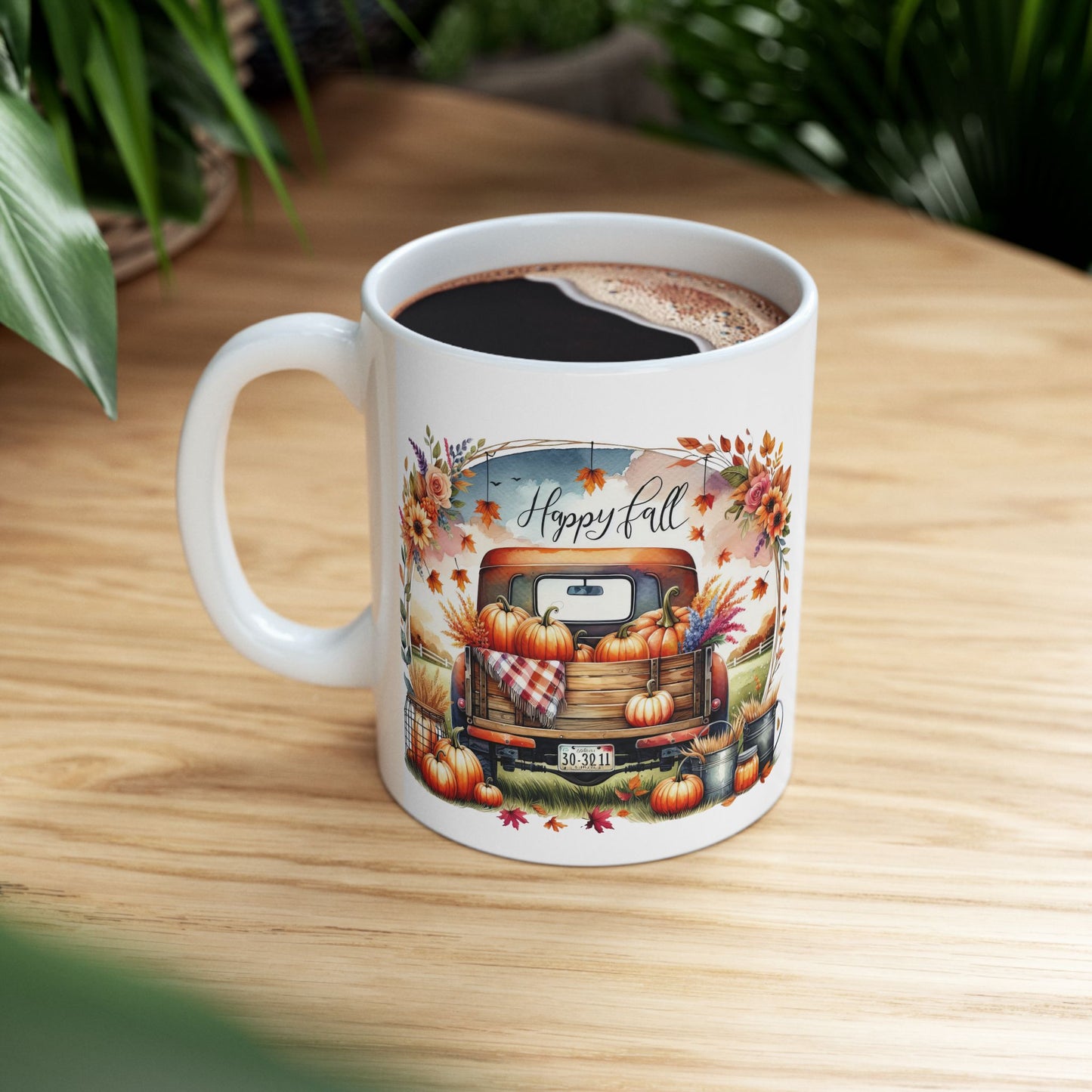 "Happy Fall" Vintage Truck Coffee Mug |