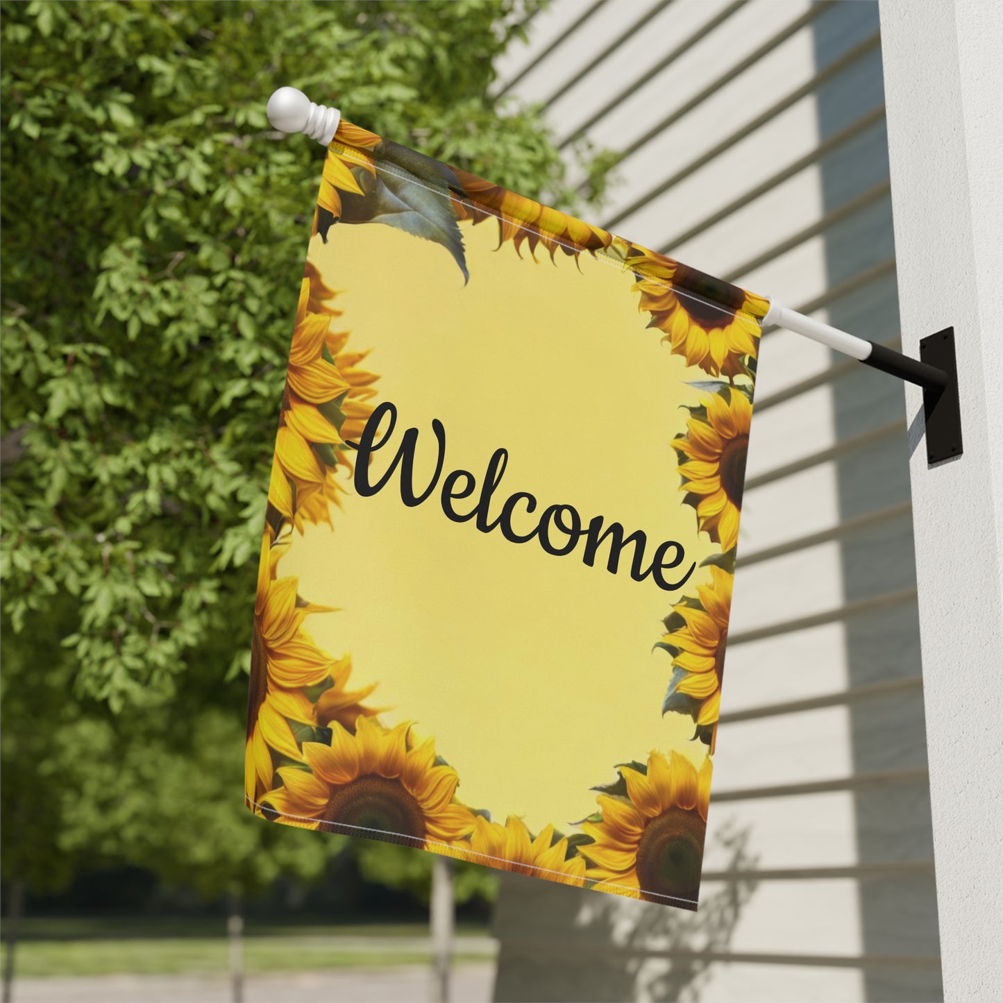 Welcome Garden Flag with Sunflowers