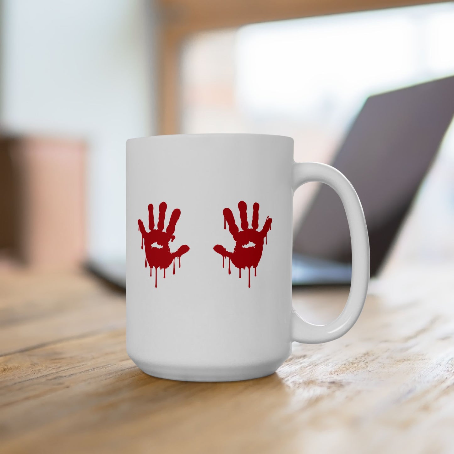 Bloody Handprints Horror Coffee Mug