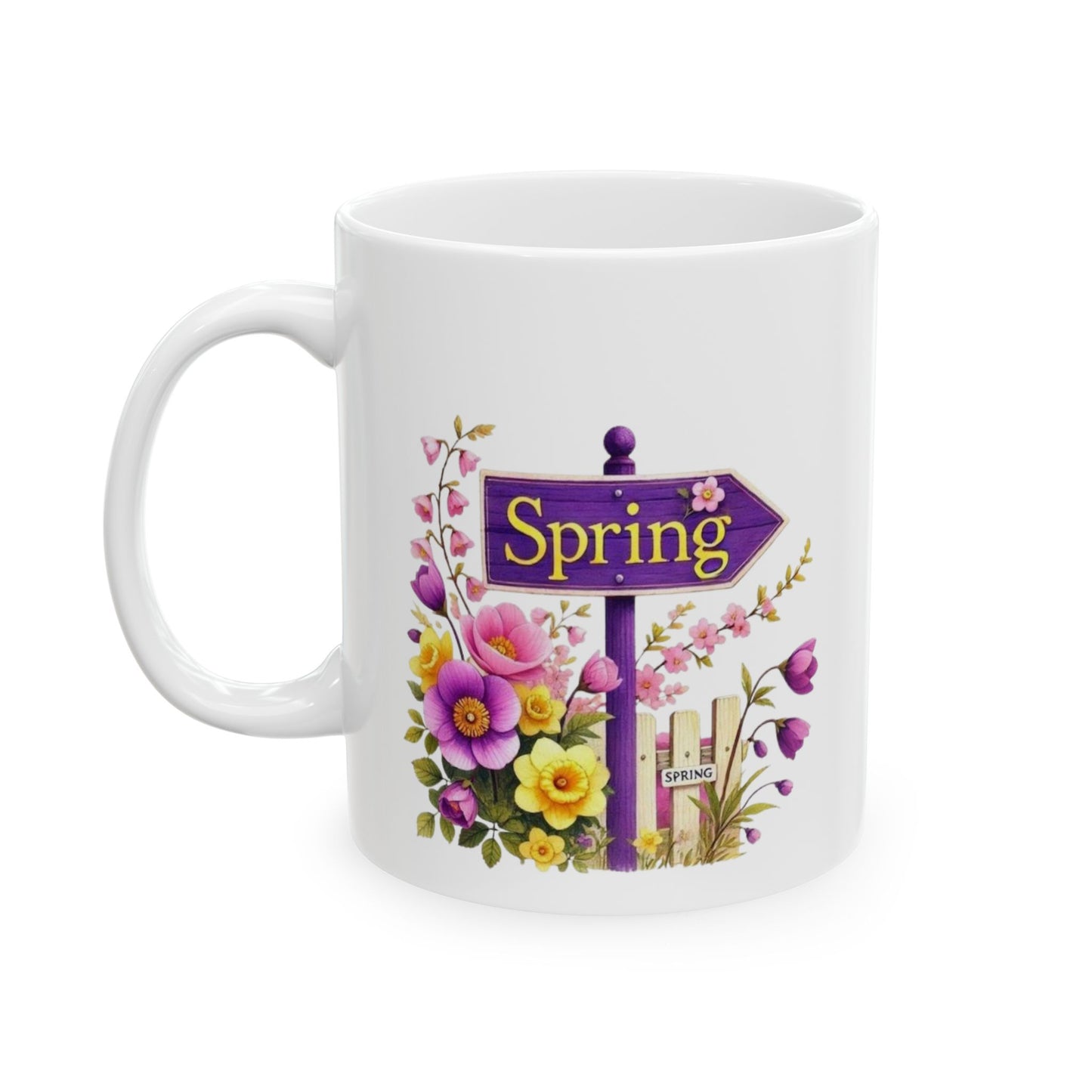 Spring Floral Ceramic Coffee Mug