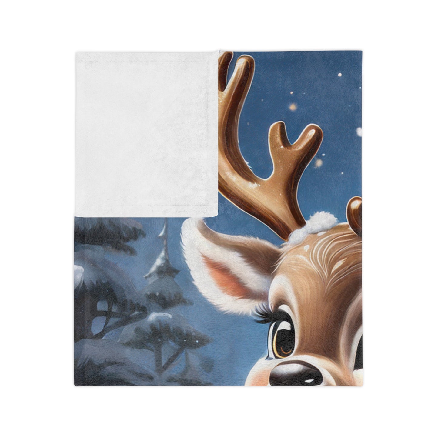 Adorable Baby Reindeer Plush Blanket