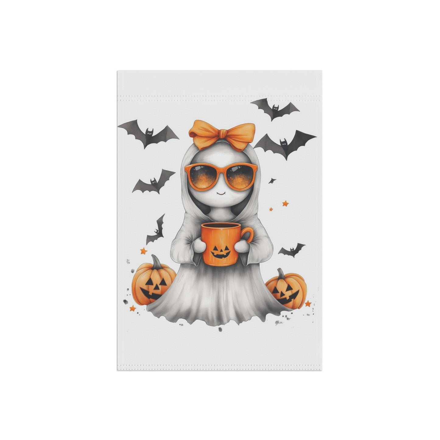 Cute Girl Ghost Halloween Flag