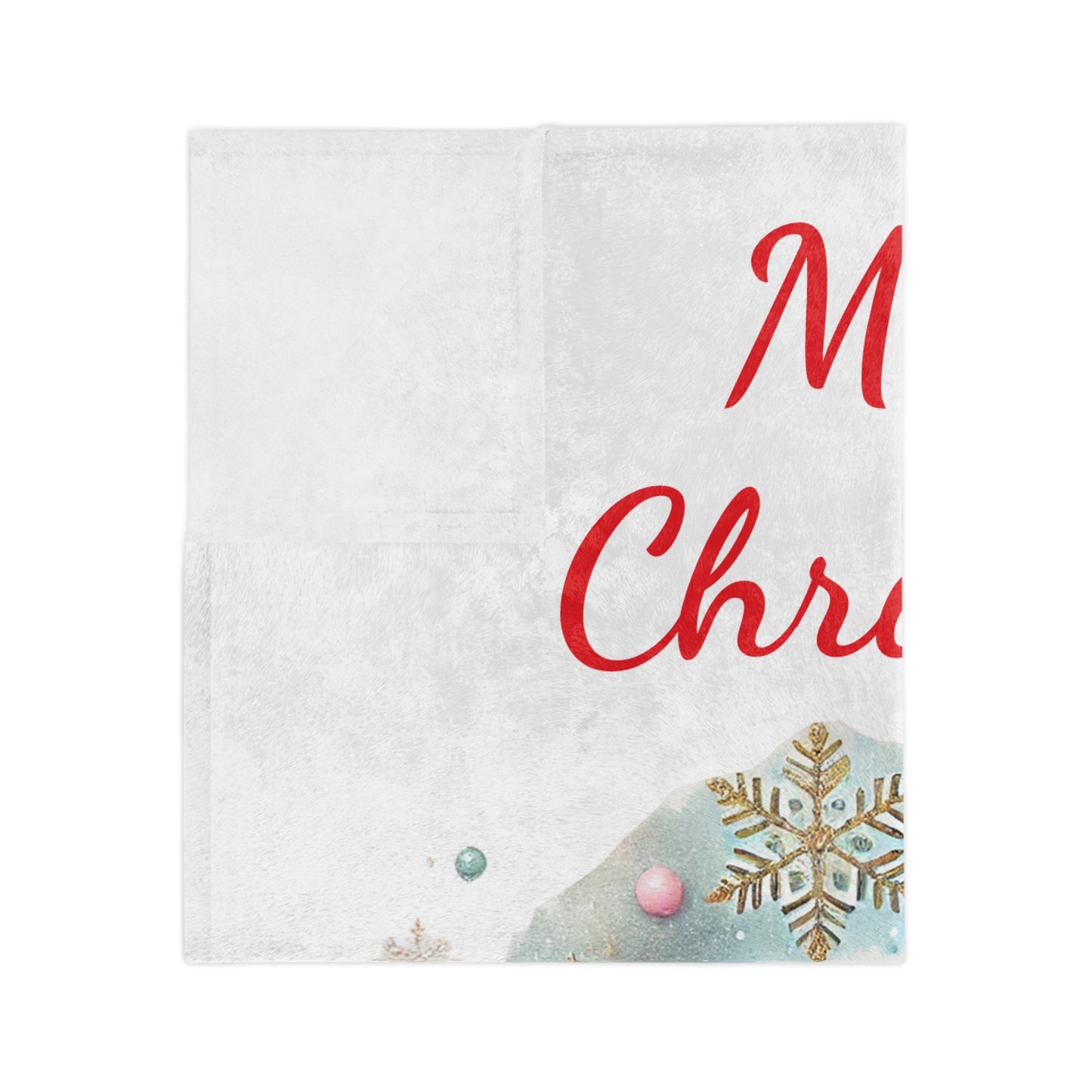 Pastel Christmas Train Velveteen Plush Blanket