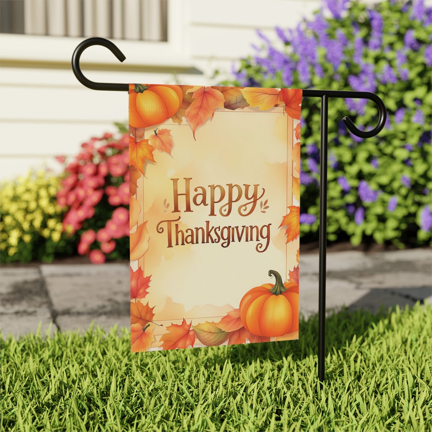 Happy Thanksgiving Garden Flag