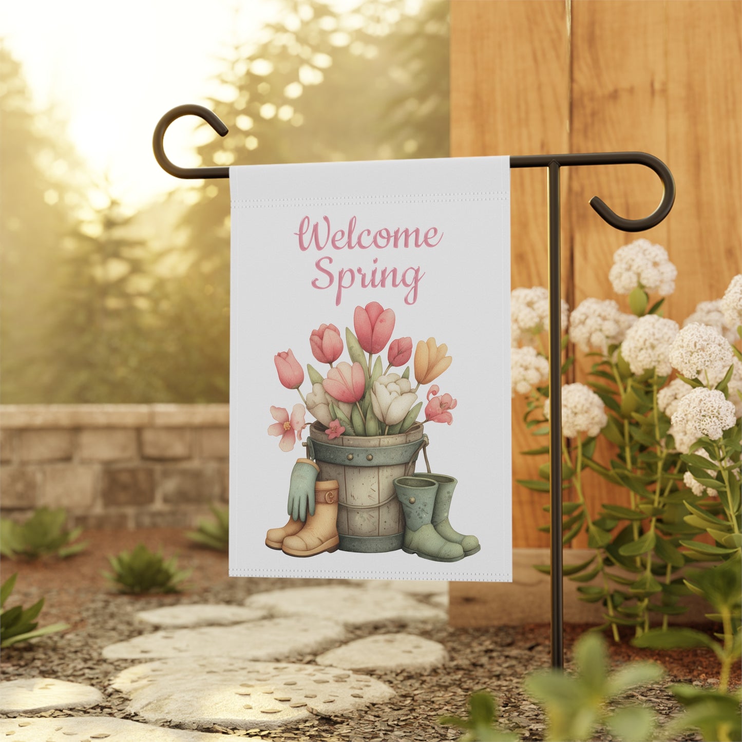 Beautiful Floral Garden Flag