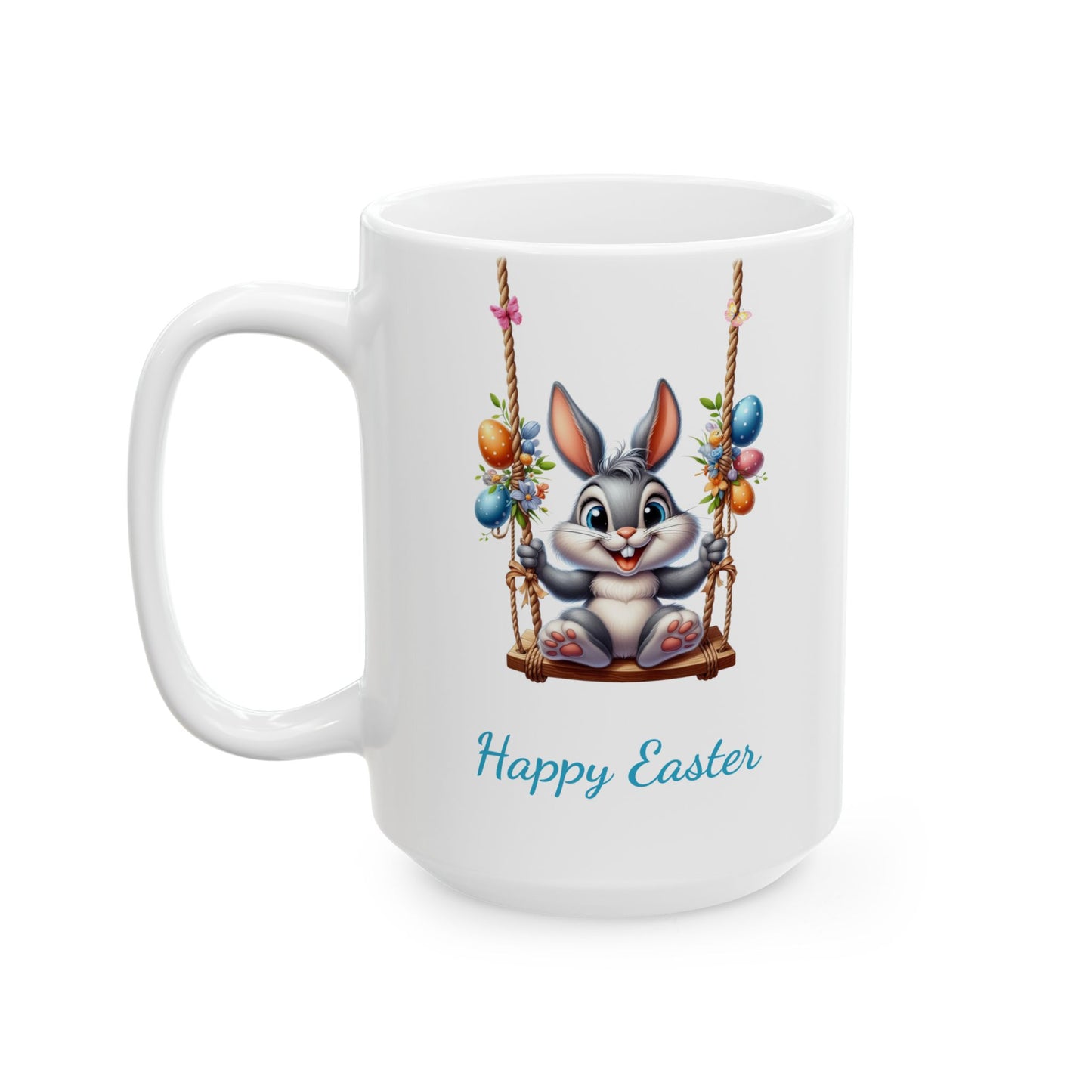 Cute Swinging Bunny Easter Mug