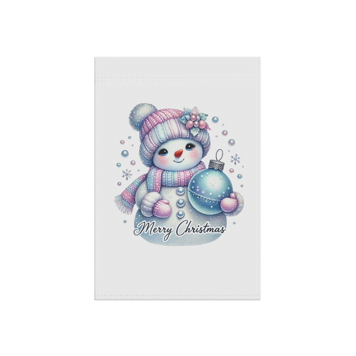 Festive Snowman Garden Flag