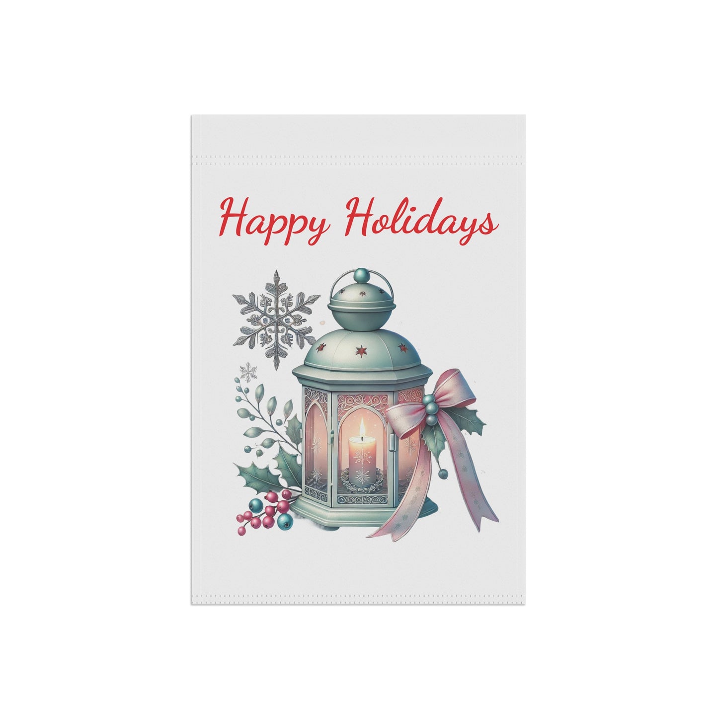 Joyful Holiday Lantern Garden Flag