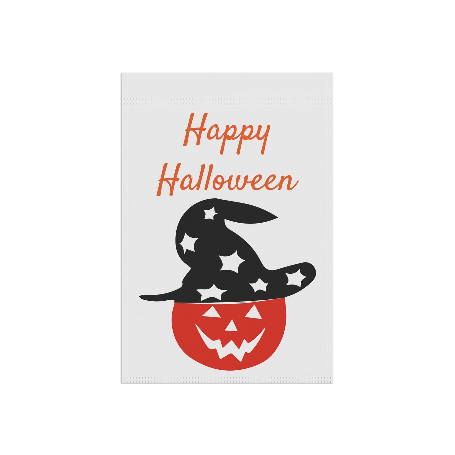 Happy Halloween Witch Hat & Pumpkin Garden Flag