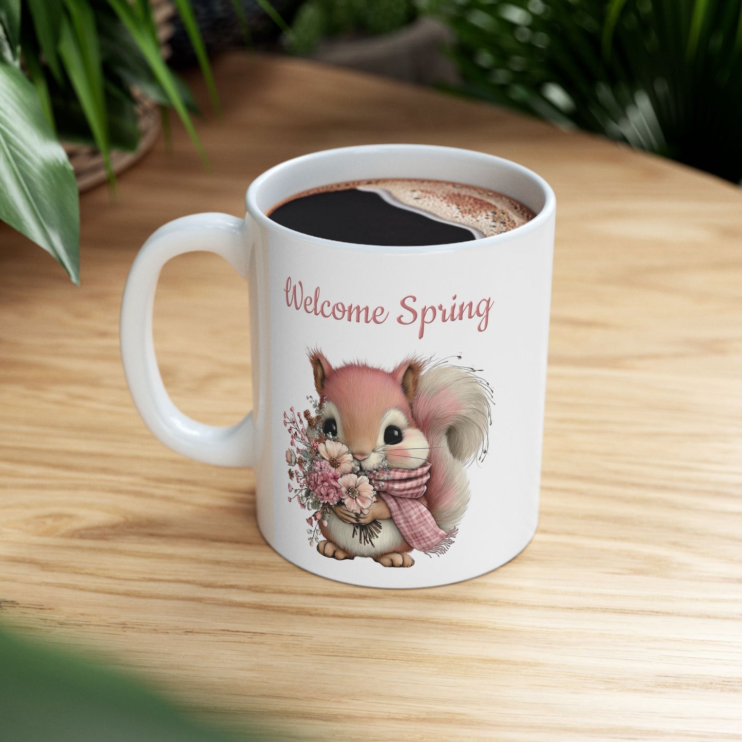 Cute Spring Squirrel Coffee Mug