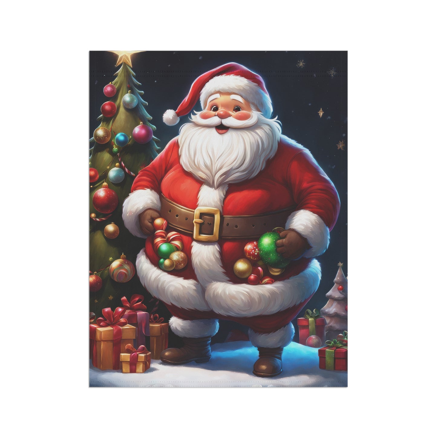 Santa Holiday Garden Flag/ House Banner