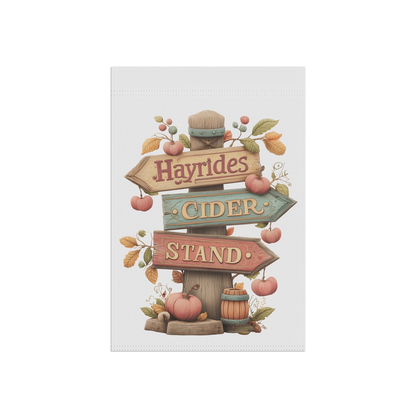 Pastel Autumn Garden Flag