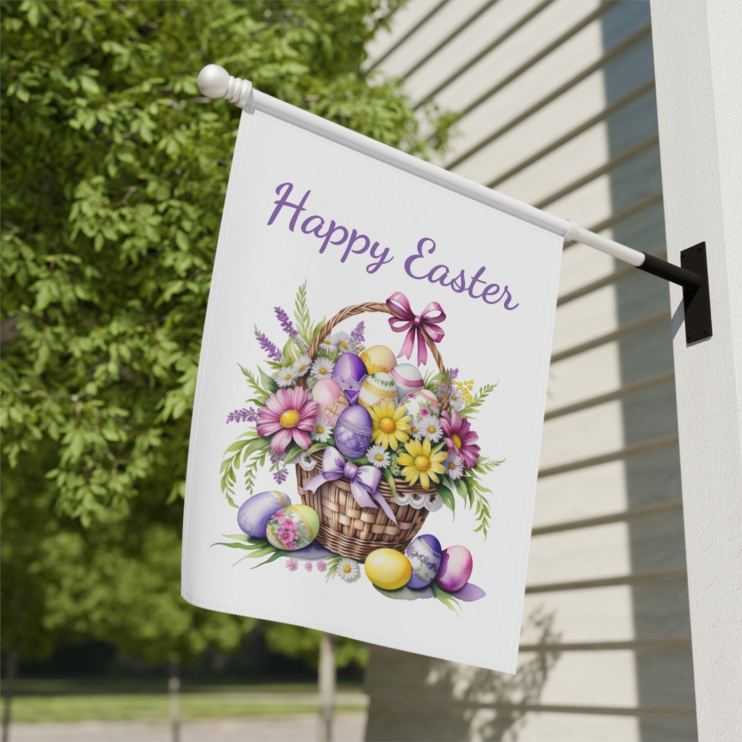 Beautiful Easter Basket Garden Flag
