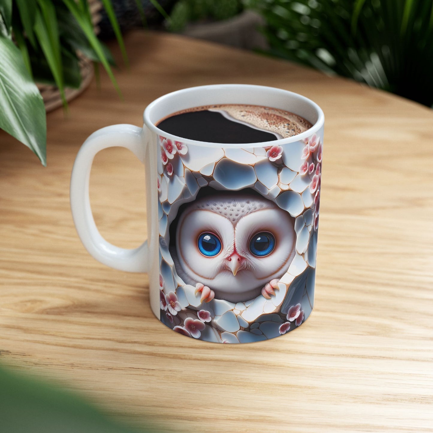 Adorable 3-D Baby Owl Hatching Coffee Mug