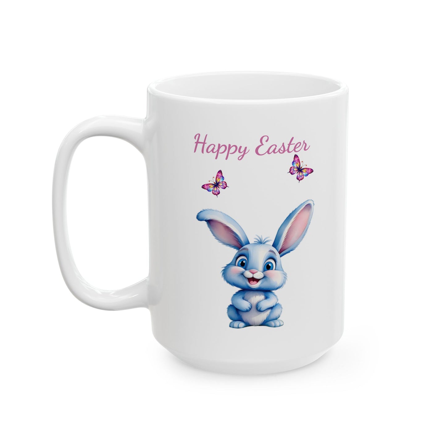Adorable Blue Bunny Ceramic Coffee Cup