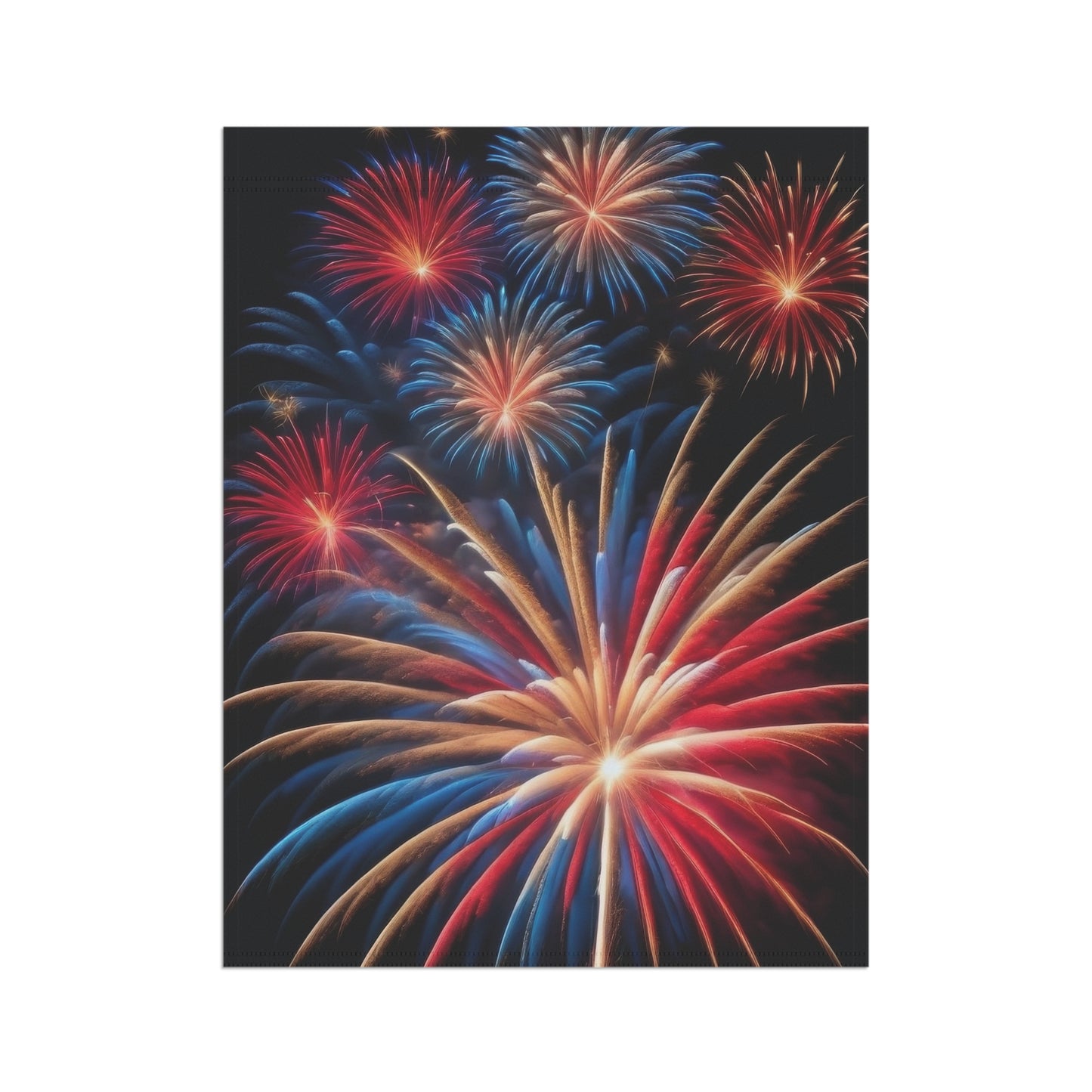 Fireworks 4th of July Garden Flag