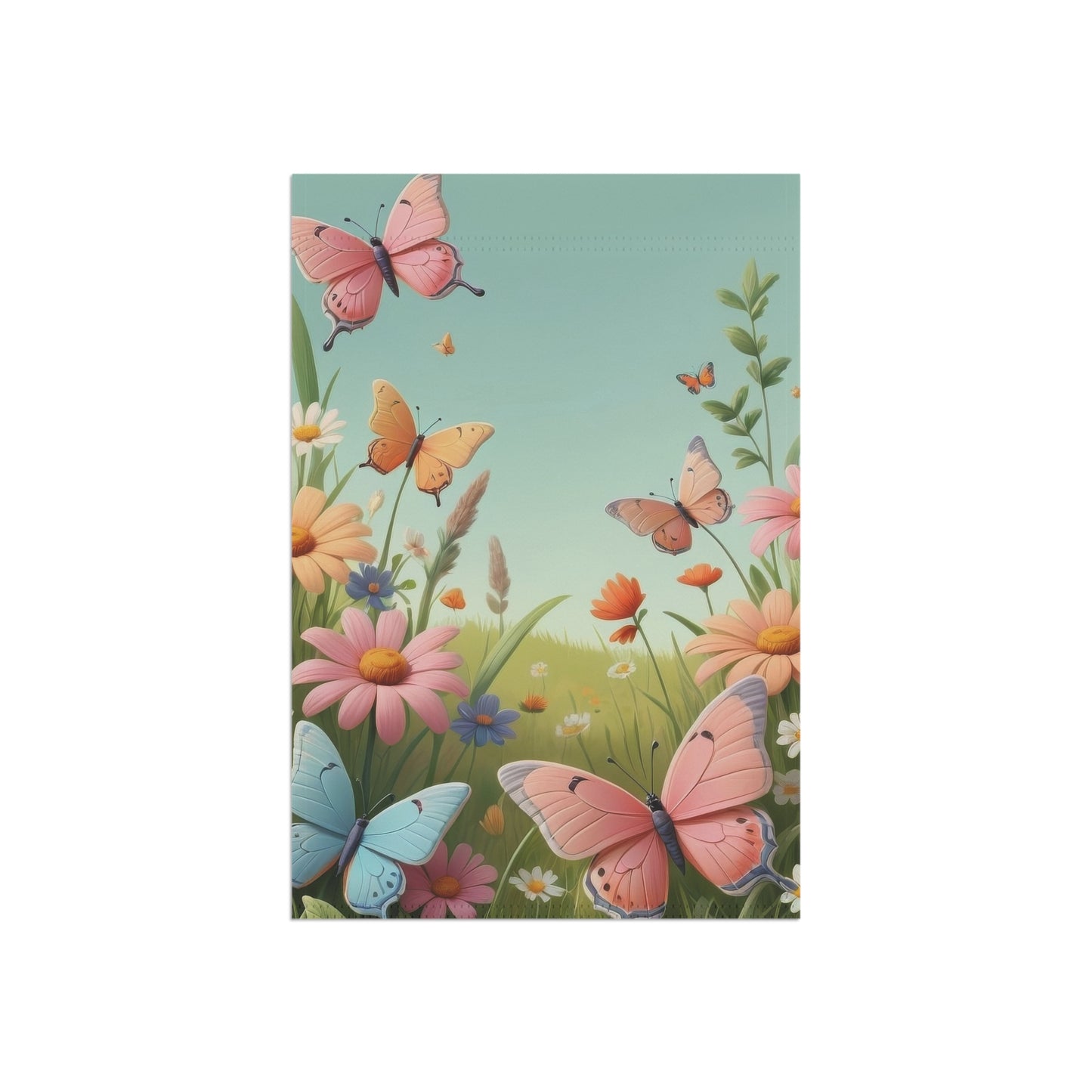Spring Meadow Butterflies & Flowers Garden Flag