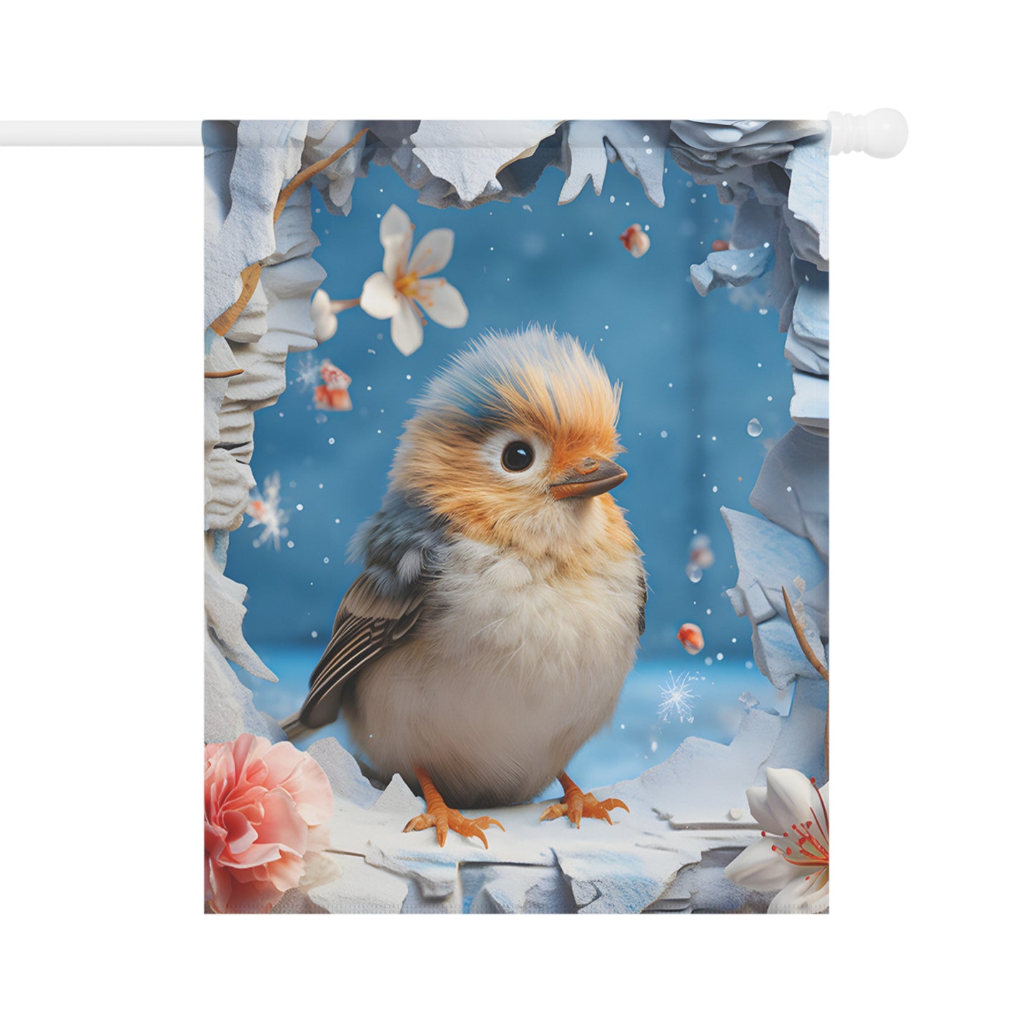 Cute Spring Baby Bird Garden Flag