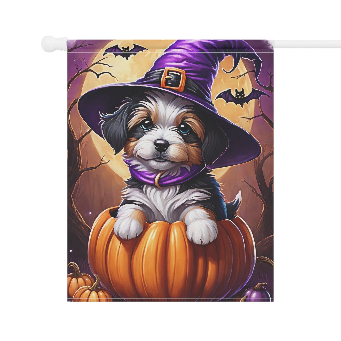 Adorable Halloween Puppy Garden Flag/ House Banner