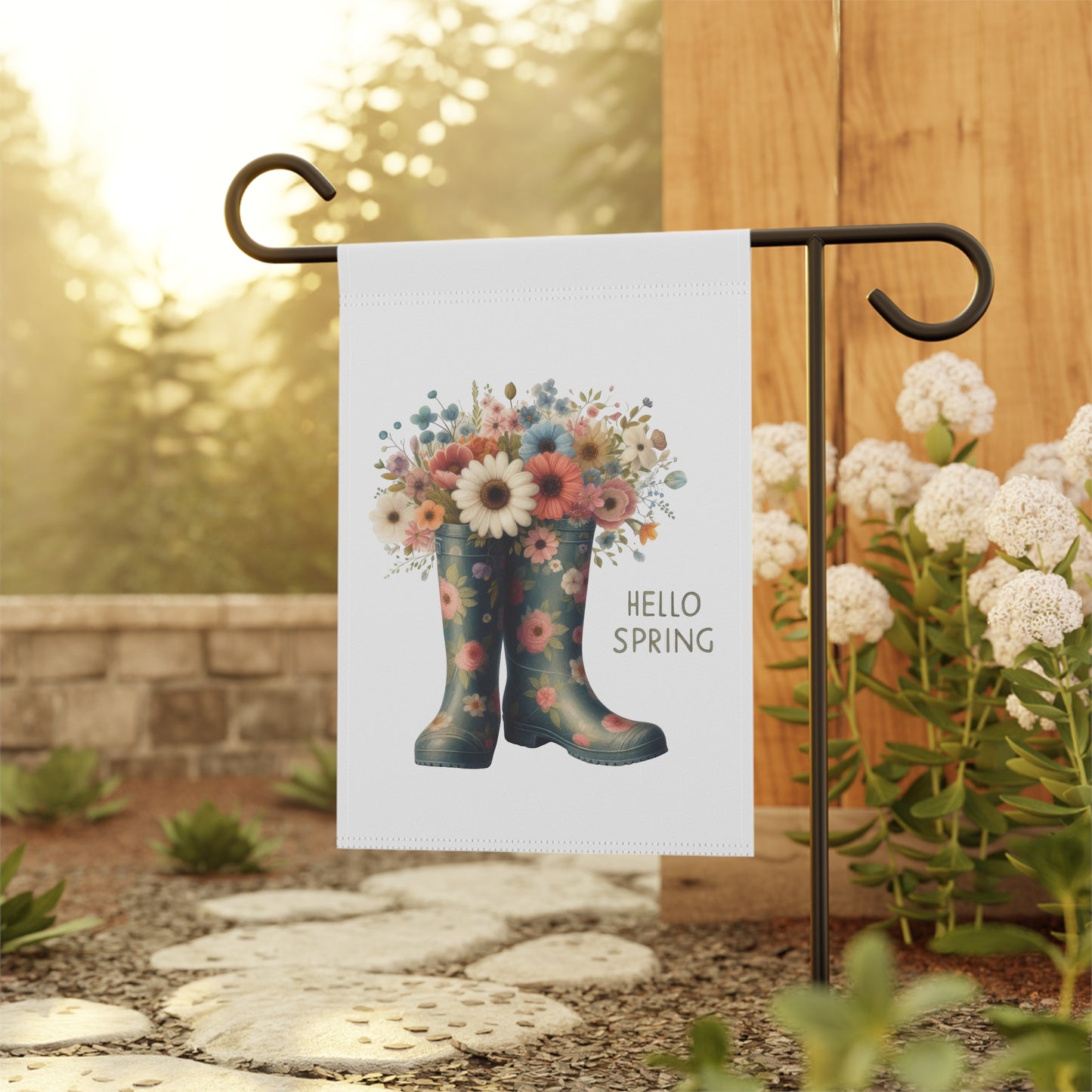 Hello Spring Garden Flag