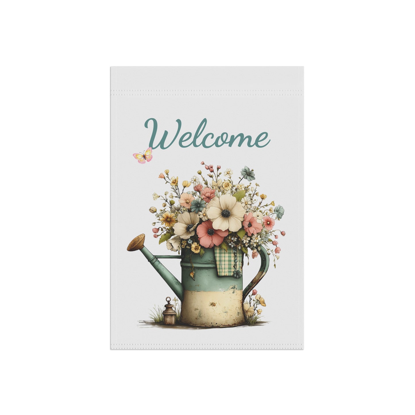 Welcome Floral Garden Flag